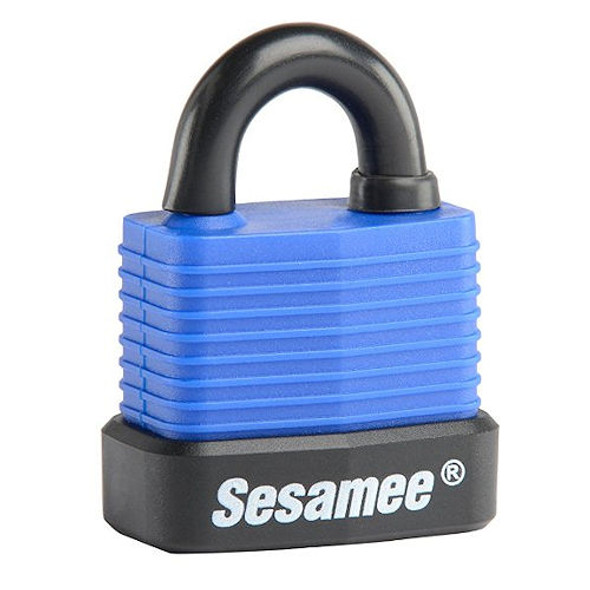 Weather Covered Padlock, Sesamee K45110-Blue