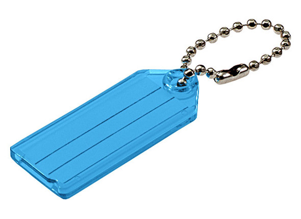 Key Tag w/Ball Chain 101, BLUE Singles