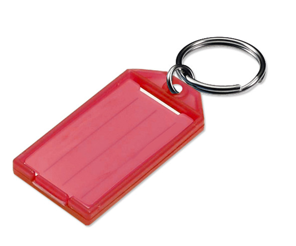 RED Key Tag, w/Split Ring, Bulk #605 (sold each)