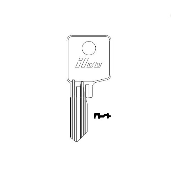 Key blank, Ilco DM KO, for DOM