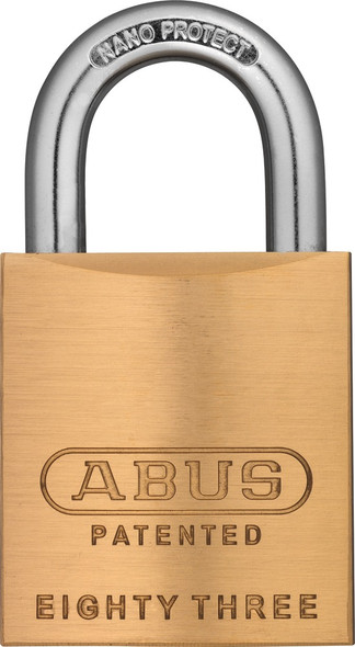 Abus 83/45-100 Brass Body Padlock, Yale Keyway, Custom Keyed