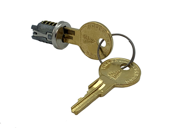 Timberline lock plug shown with 2 keys