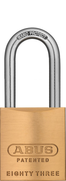 Abus  83/45-700 Brass Body Padlock with 2" Shackle, Sargent Keyway, Zero Bitted