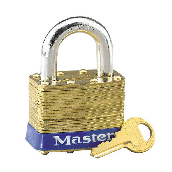 Master Lock Type 6 Padlock, Laminated Brass with key
