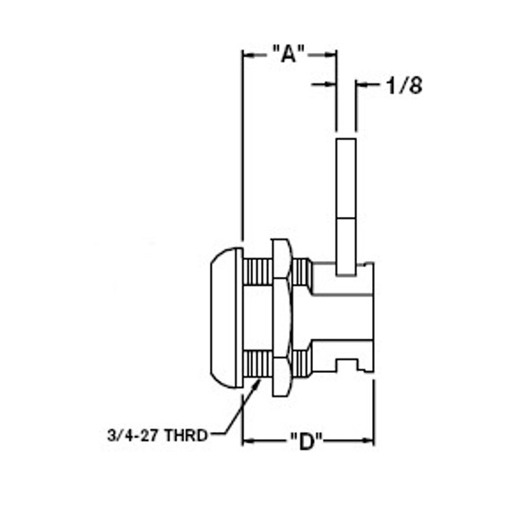 Compx Chicago C1975 KA 1289 Desk Lock