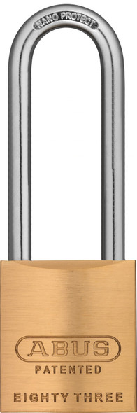 Abus 83/45-100 Brass Body 4" Shackle Padlock, Yale Keyway, Custom Keyed