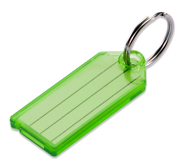 GREEN Color Key Tag with Split Ring (each tag)