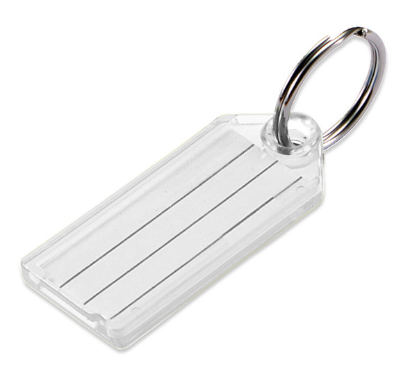 CLEAR Color Key Tag with Split Ring (each tag)