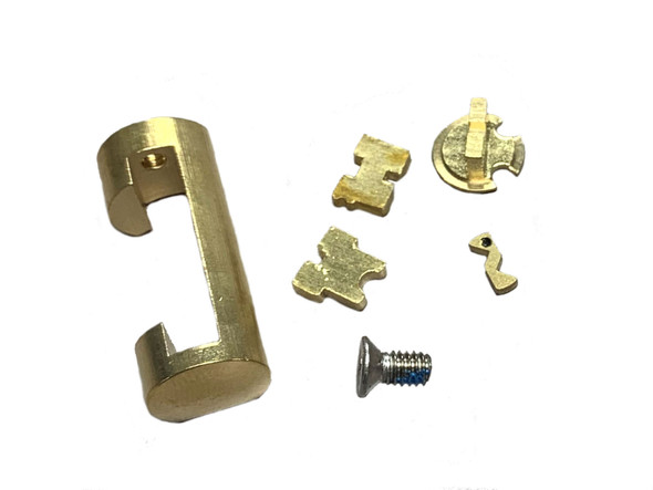 ABUS 83209H Adapter Pack: Replacement brass finish bible, retaining screw, and one each of 3 drivers Medeco (83209K), Schlage (83209J), Lori (83209L)