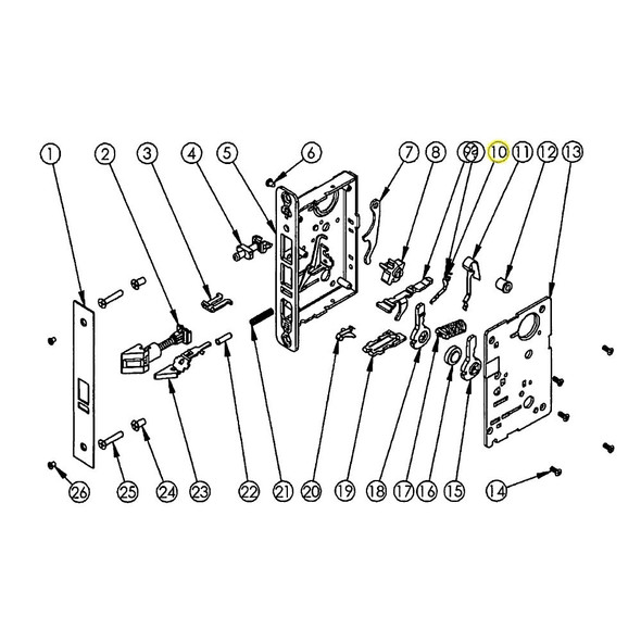 Sargent 82-0161 Line Drawing part exploded view