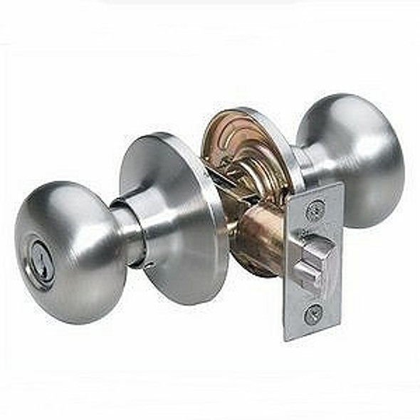 Master Lock BCO0115 Entry Lock, Satin Nickel Biscuit KW1, Keyed Alike (3-Pack)