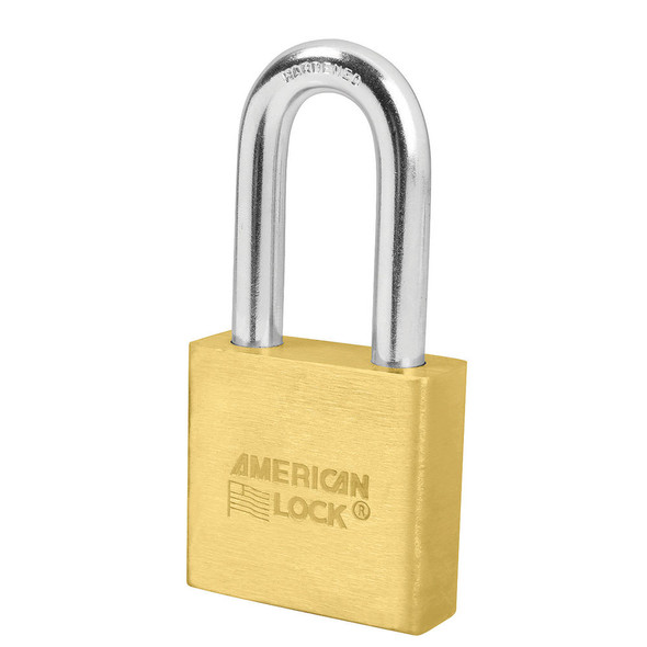 American Lock A5571 Brass Body Padlock, Factory Keyed, HSK - Special Order