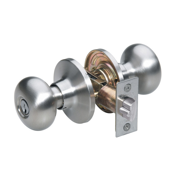 Master Lock BCO0115 Entry Lock, Satin Nickel Biscuit SC1, Keyed Alike (2-Pack)