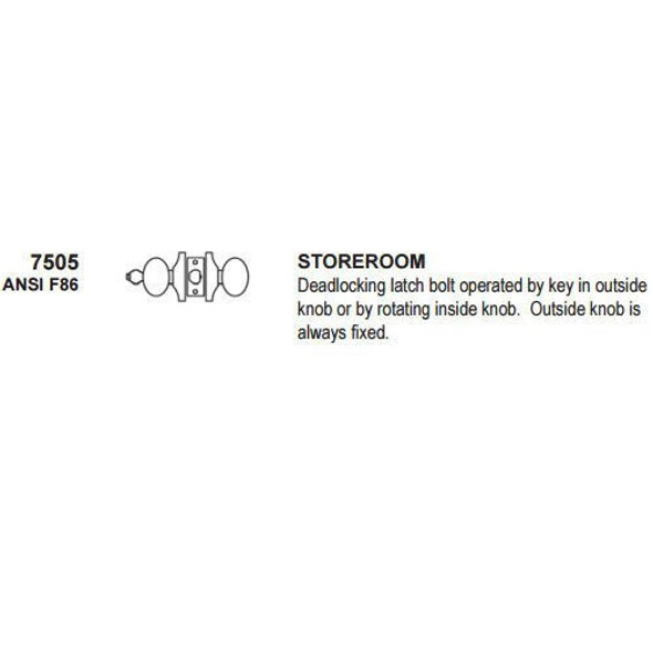Cal-Royal 7505 Storeroom Lock, Stainless Steel 32D, Keyed Alike (2-Pack)