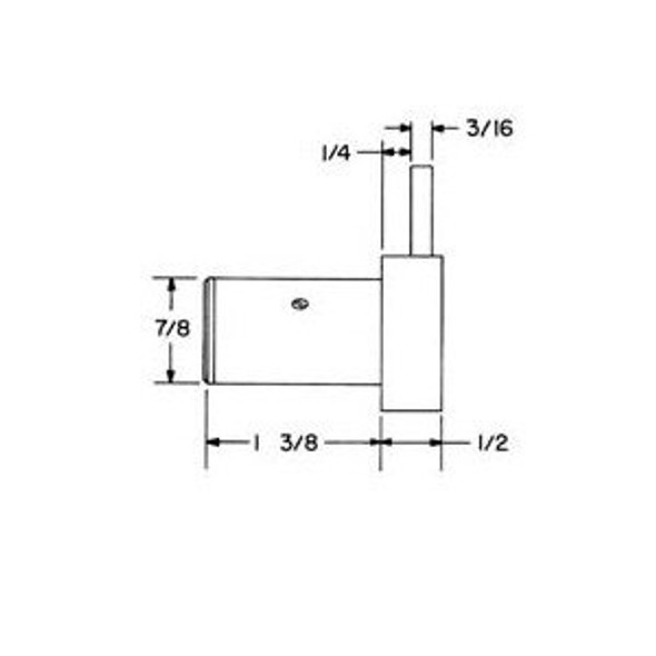 Olympus 100DR Desk Lock, 1-3/8" Brushed Brass/US4, Factory Keyed