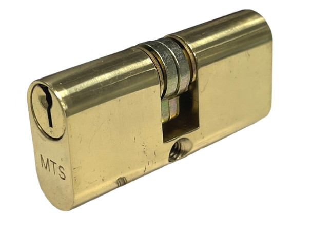 Papaiz C400/55 Double Keyed Cylinder, Brass Finish, Keyed Alike 3-Pack