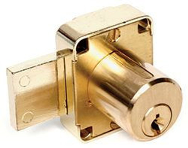 CCL 0737 1-3/8 KA 4T37526 US4  Satin Brass Pin Tumbler Cabinet Lock