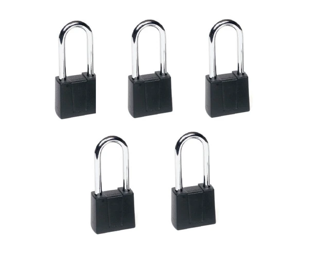 Sesamee K500214 Black Cast Combination Padlock (5-Pack)