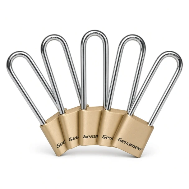 CCL Sesamee K440 4-Dial Brass Padlock, 5 padlocks