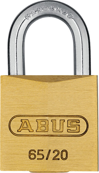 Abus 65/20 KA 201 Small 20mm Brass Body Padlock, Keyed Alike 201