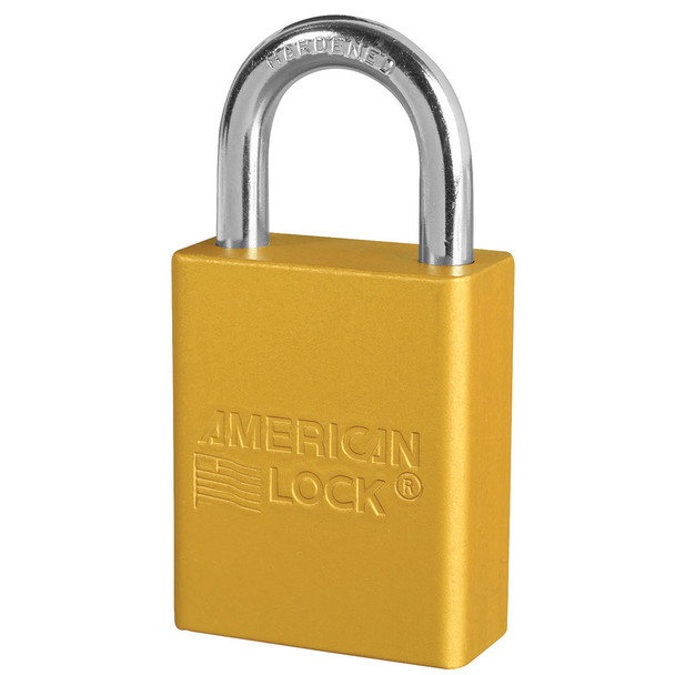 American Lock A1105 Yellow Padlock, Keyed Different