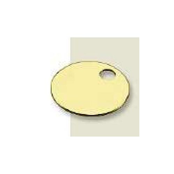 Lucky Line 26013 Round Brass Tag 1-3/8", Sold Each