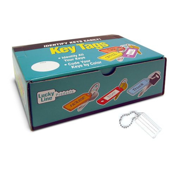 Lucky Line 10100-10 Box of 100 clear plastic tags