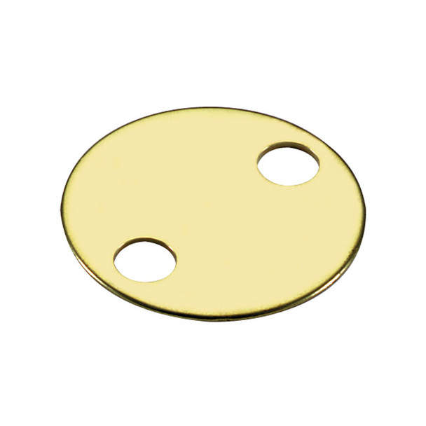 Lucky Line 26022 Round Brass Tag 1-1/4', 2 Hole