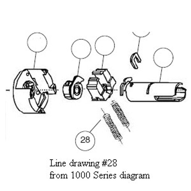Simplex 201366 parts diagram showing spring