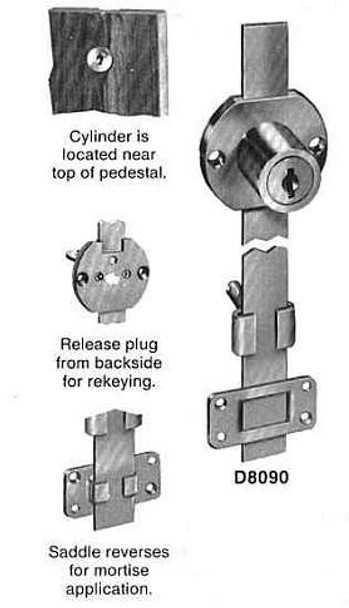 CompX National 8090-3 Desk Gang Lock, Keyed Different