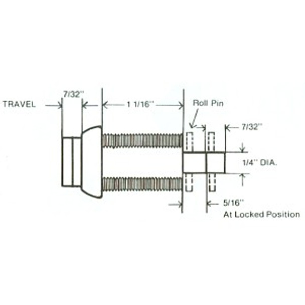 ESP/Hudson 1062STD/GDC2329 lock side view with dimensions ESP/Hudson 1062STD/GDC2329 lock side view with dimensions