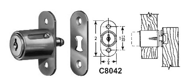Compx National C8042-26D Showcase Lock, Push/Turn Compx National C8042-26D Showcase Lock, Push/Turn