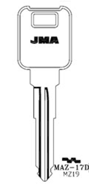 JMA MAZ-17D Key Blank Line Drawing Profile Image