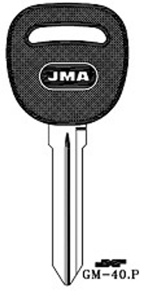 Key blank, JMA GM40P for GM B96P (RH)
