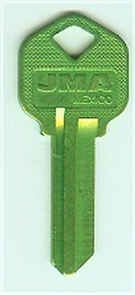 JMA KWI-1AL.GR Green Aluminum Key Blank Side 1