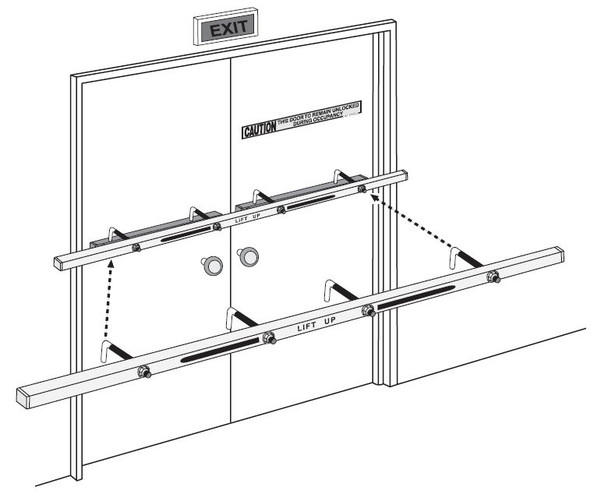 Exit Security Bar for Double Doors