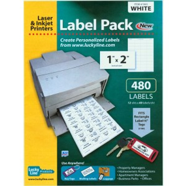 Labels for Label-It #180 Tags 12 Sheets 8-1/2x11 (40/sht)