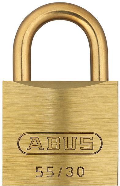Abus 55MB/30 KA 5301 Brass Body Padlock, Brass Shackle, Keyed Alike 5301