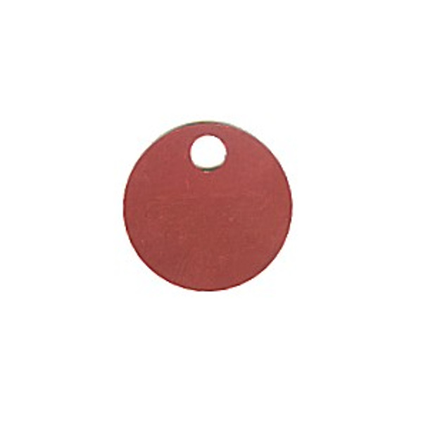 Aluminum Tag, Red 1-1/4 25670 (Sold Each)