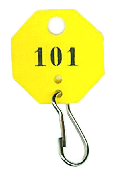 Lund 507-C Yellow Numbered Tag with clip