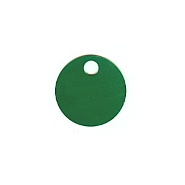 Lucky Line 25640 Aluminum Tag, Green 1-1/4 100/box