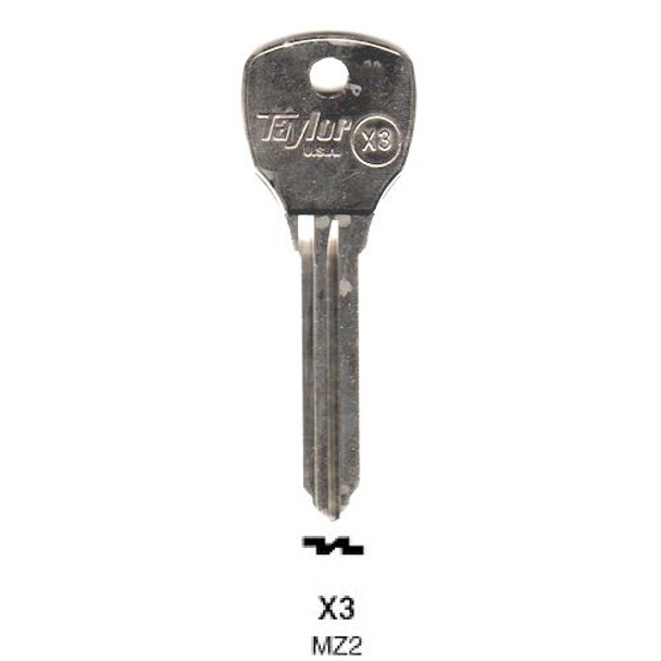 Key blank, Ilco MZ2 Mazda X3