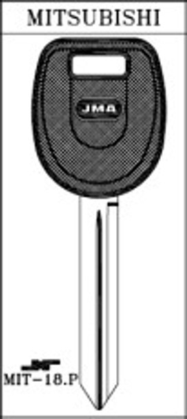 JMA MIT-18P Key Blank Line Drawing Profile Image