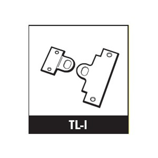 Don-Jo TL-1 Temporary locking plates used to secure standard outswing doors with a padlock.