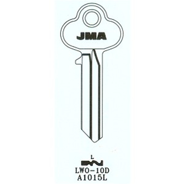 JMA LWO-10D Key Blank for Lockwood L-Section 6pin