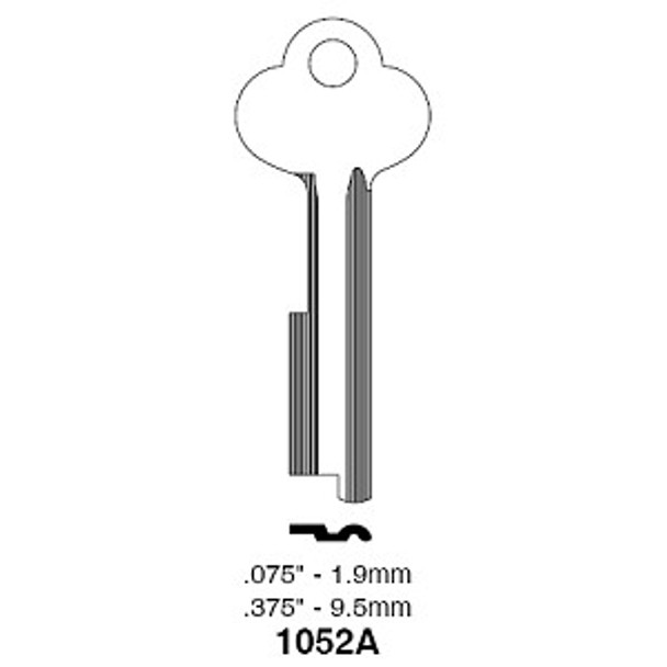 Ilco 1052A Key Blank Diebold Flat Stock