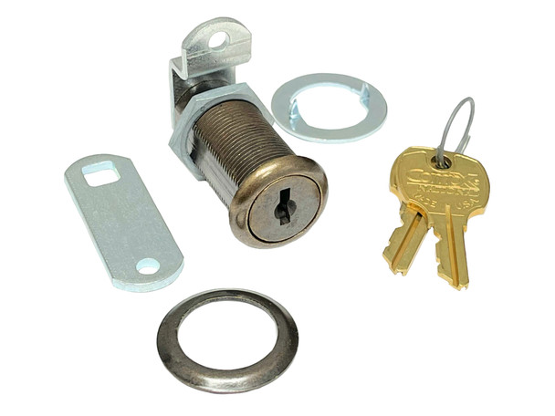 National C8060-C413A-4G Antique Brass Cam Lock with accessories