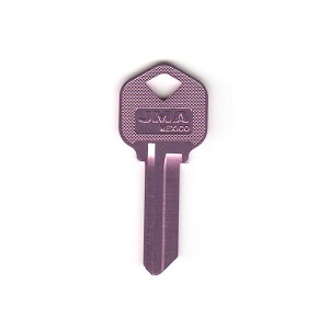 JMA KWI-1 AL PNK (AP) Key Blank, Pink Aluminum for Kwikset KW1