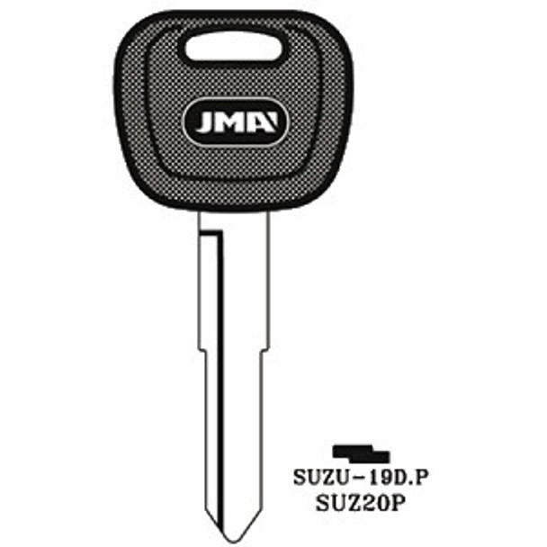 JMA SUZU-19DP Key Blank Line Drawing Profile Image