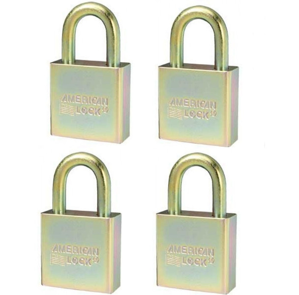 American Lock A5200GLN KA4 set of 4 padlocks keyed alike